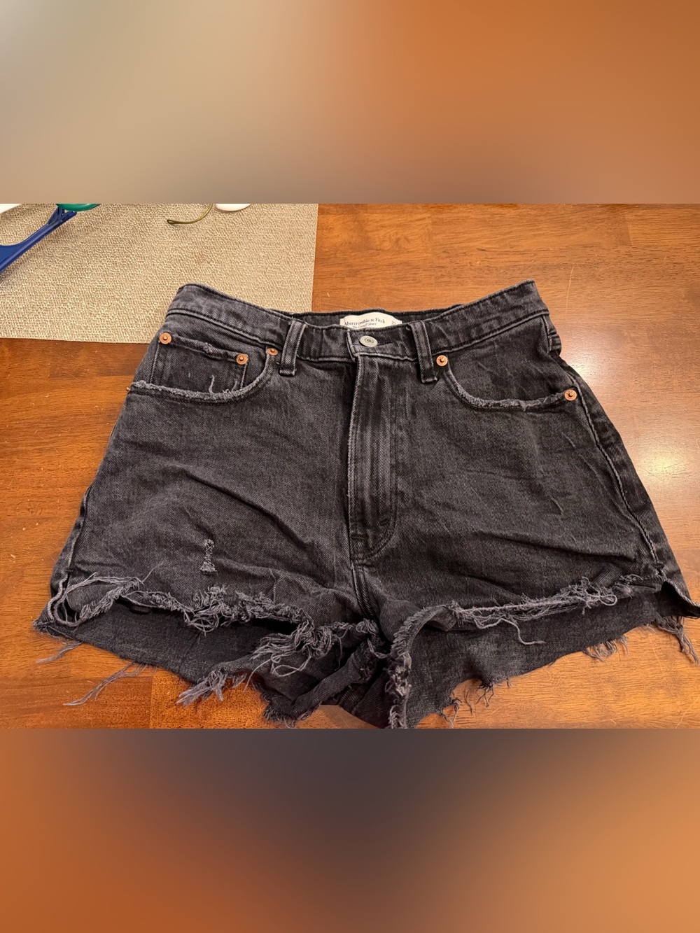 Abercrombie & Fitch Black Denim Shorts